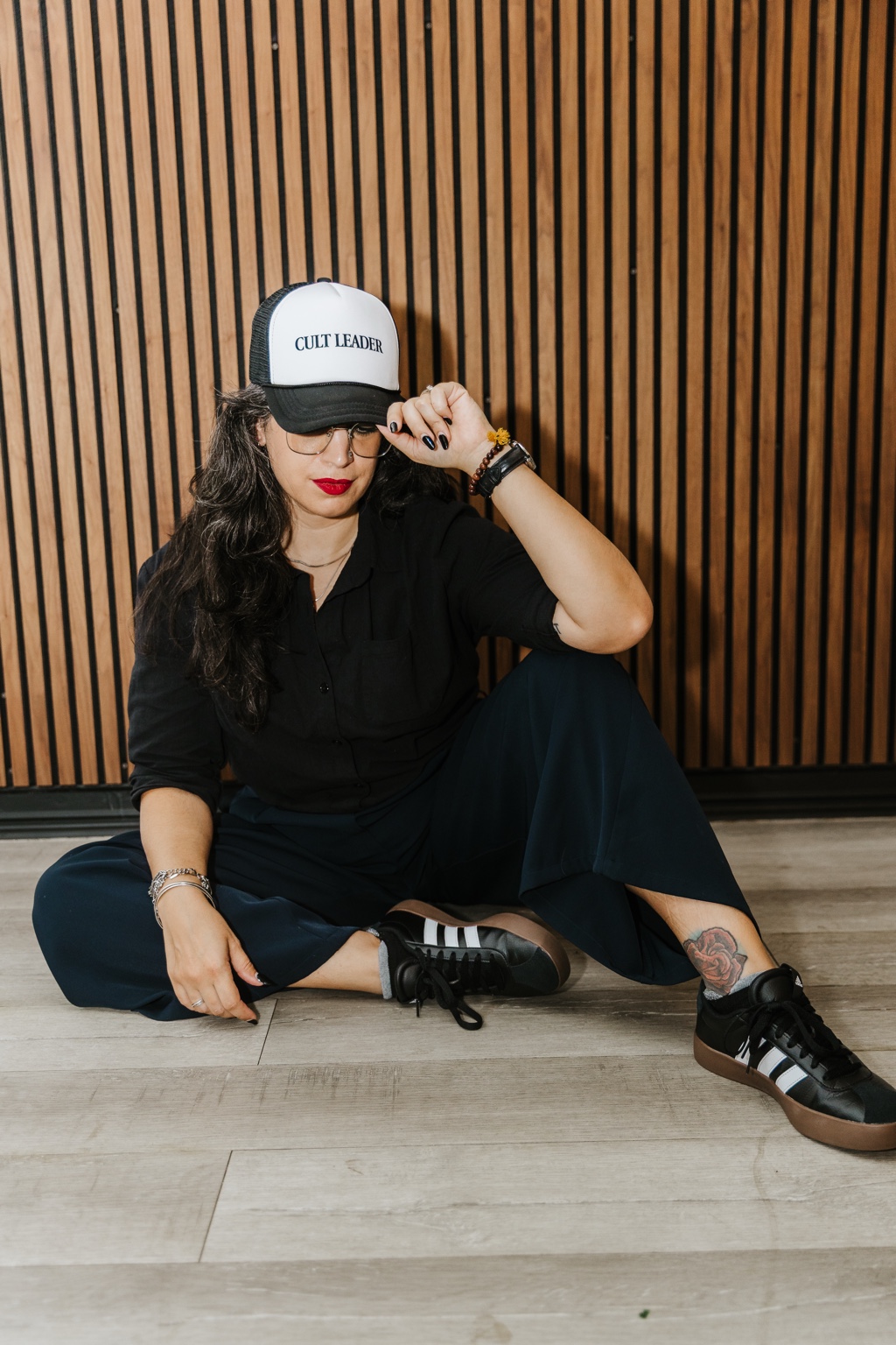 Shakti Rios wearing a Cult Leader hat