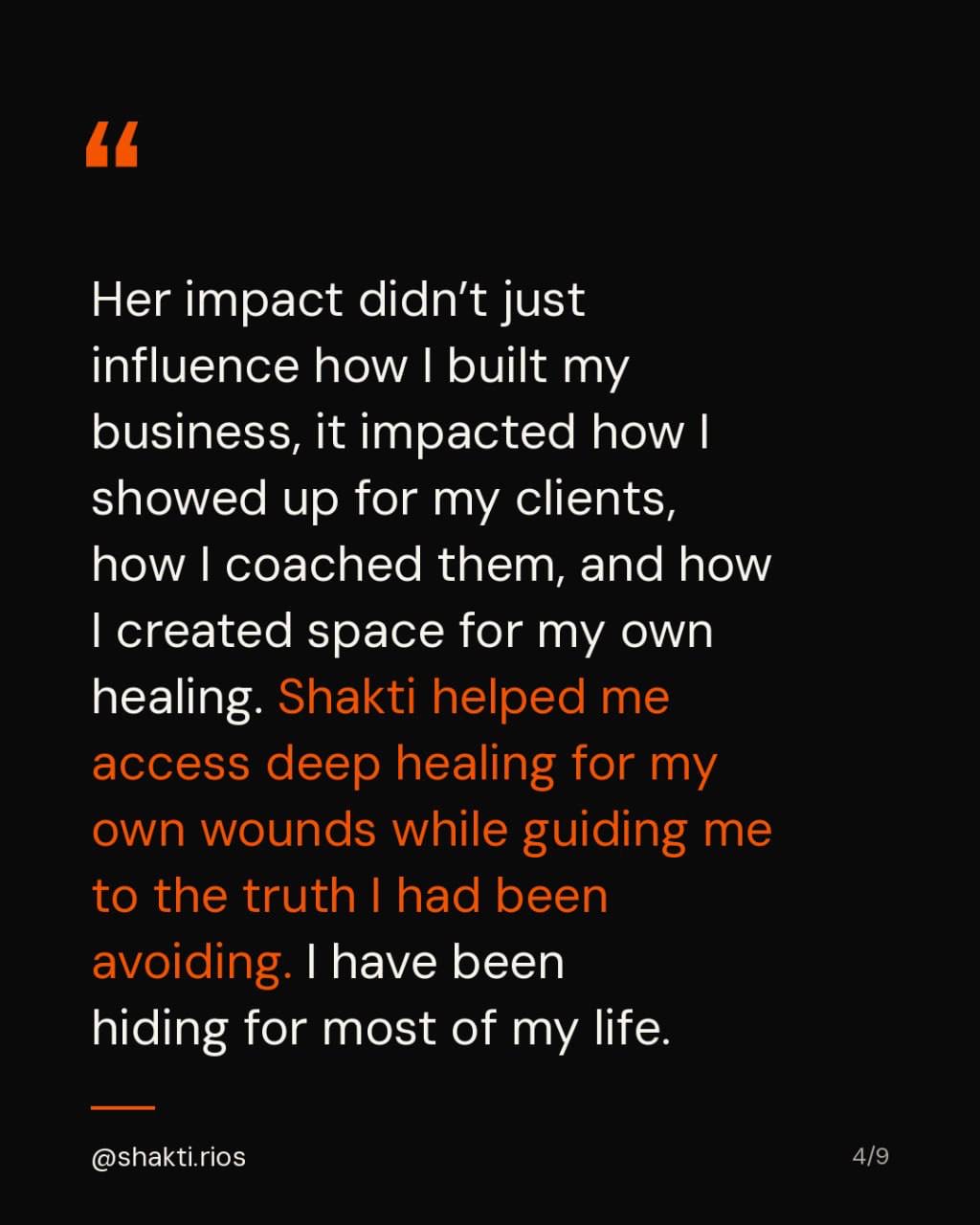 K.W. shares how working with Shakti changed her business, coaching, and healing